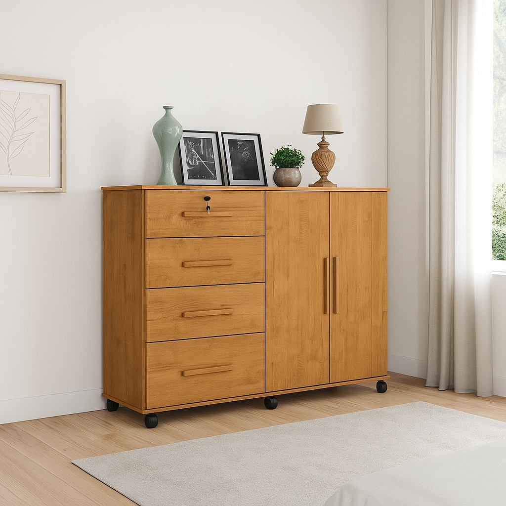 Cômoda Safira 2 portas e 4 gavetas