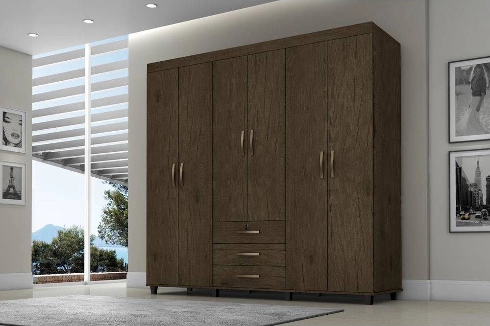 Guarda-roupa Selene de casal com 6 portas